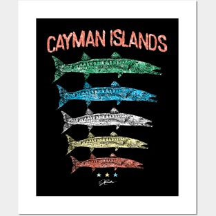 Cayman Islands Great Barracuda Quintet Posters and Art